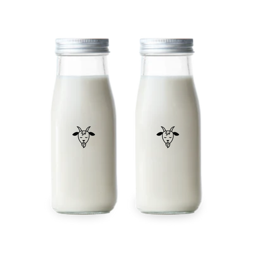 Glass Creamer Bottles - Set of 2