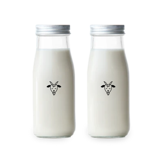 Glass Creamer Bottles - Set of 2